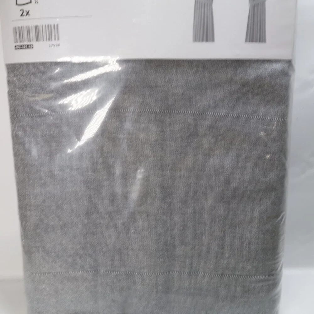 Ikea LENDA Gray Curtains 55